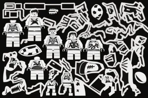 Lego football player tattoo idea