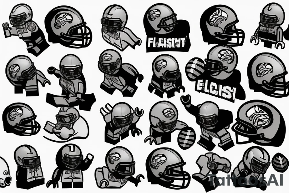 Lego football player tattoo idea