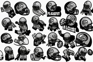 Lego football player tattoo idea