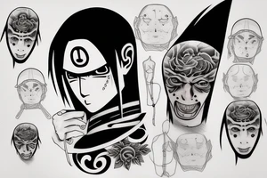 itachi uchiha con traje ambu tattoo idea