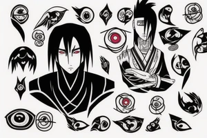itachi uchiha con traje ambu tattoo idea