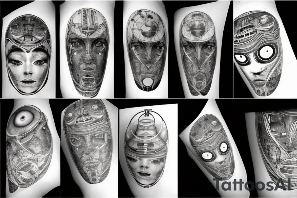 Futuristic robot artificial intelligence brain karma tattoo idea Futuristic robot artificial intelligence brain karma tattoo idea