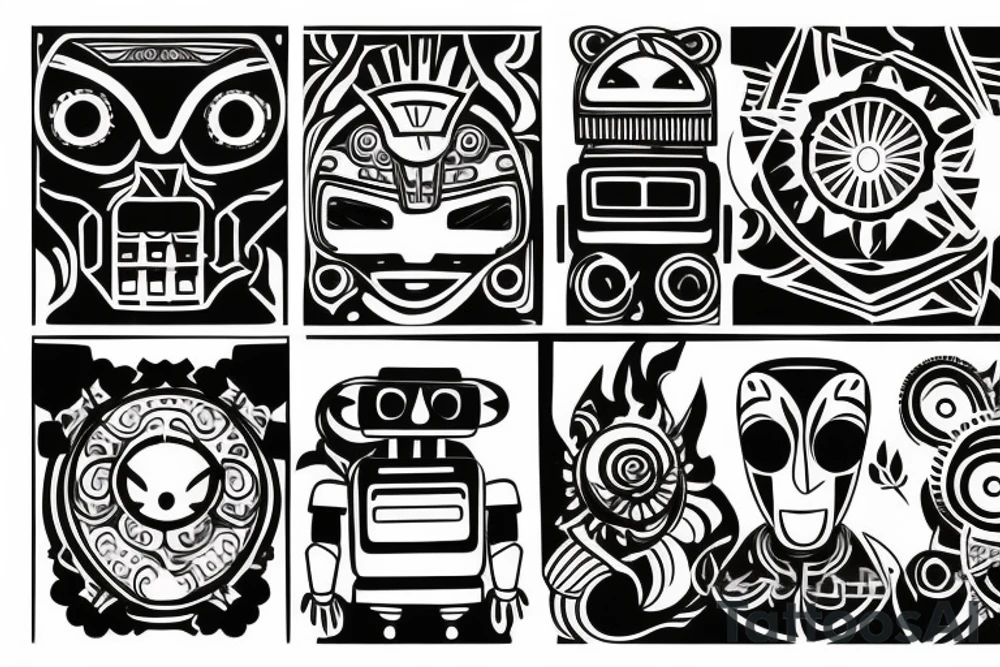 Robot karma tattoo idea