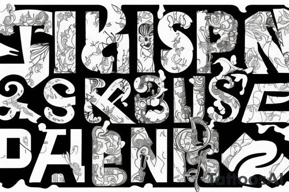 written 3 letters " T S K",background tattoo idea written 3 letters " T S K",background tattoo idea