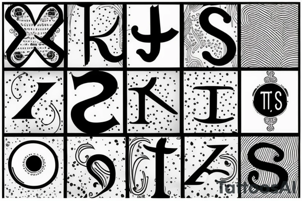 written 3 letters " T S K",background tattoo idea written 3 letters " T S K",background tattoo idea
