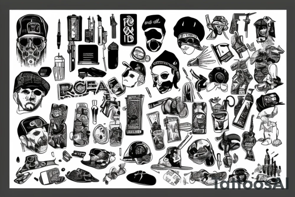 russian underground, rap, A.C.A.B tattoo idea