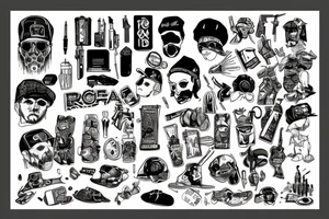 russian underground, rap, A.C.A.B tattoo idea
