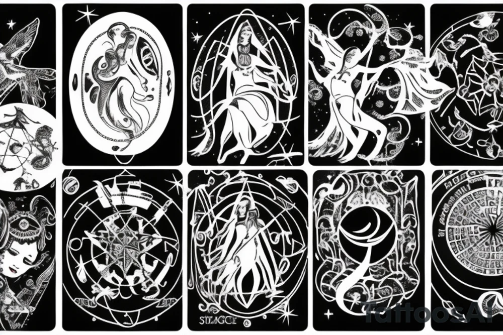 Astrology sparkle love confidence tattoo idea