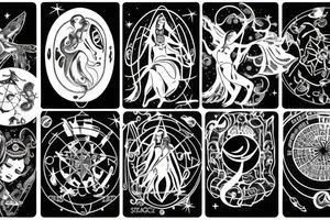 Astrology sparkle love confidence tattoo idea