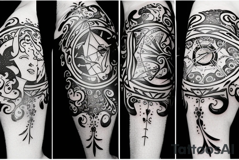 Astrology sparkle love confidence tattoo idea
