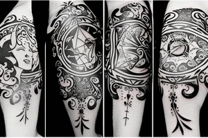 Astrology sparkle love confidence tattoo idea