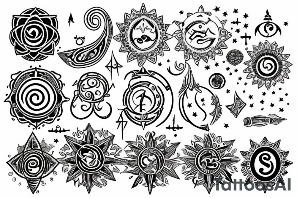 Astrology sparkle love confidence chakra sacral tattoes tattoo idea