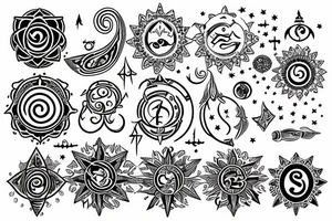 Astrology sparkle love confidence chakra sacral tattoes tattoo idea