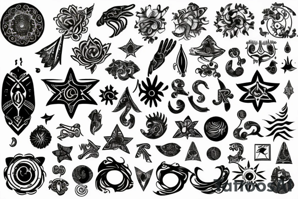 Astrology sparkle love confidence chakra sacral tattoes tattoo idea