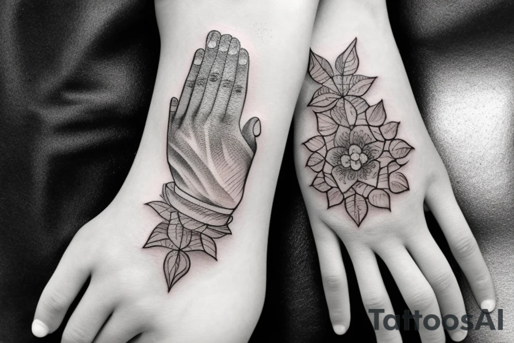 Hand holding a book tattoo idea