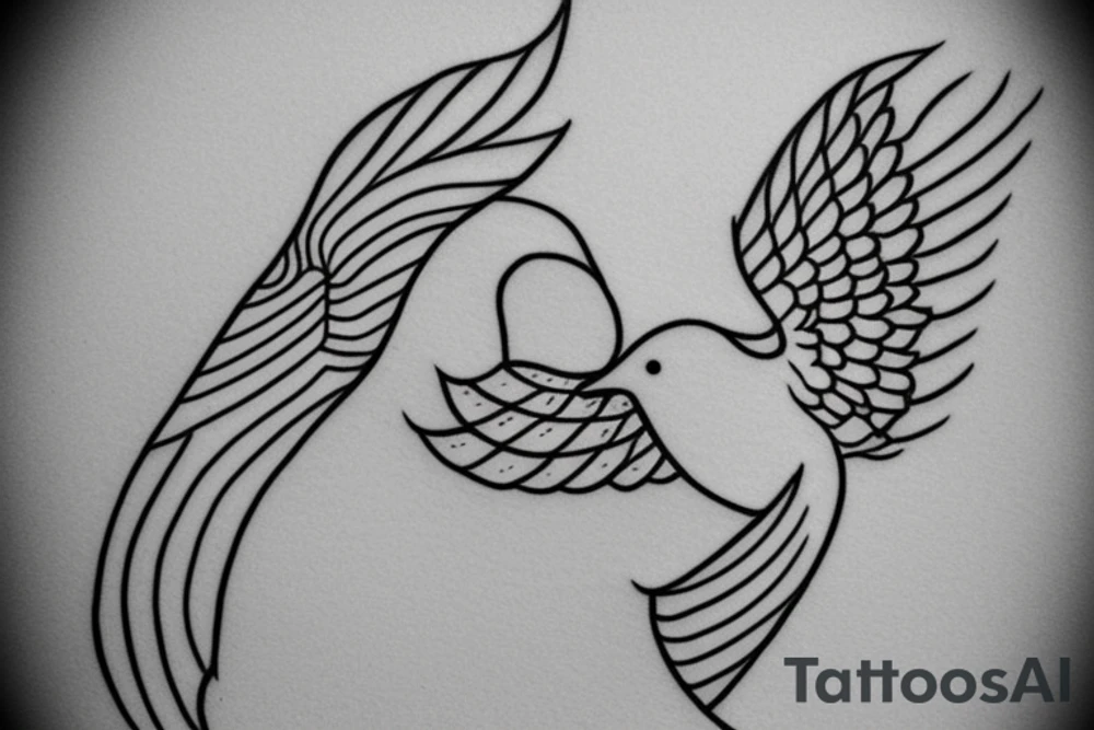 I want a simple dove tattoo tattoo idea