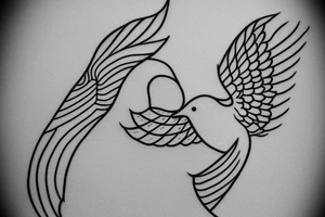 I want a simple dove tattoo tattoo idea