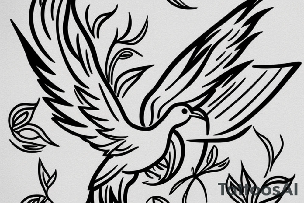 I want a simple dove tattoo tattoo idea