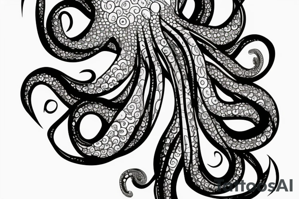 woman tattoo, octopus shoulder, medium size tattoo idea