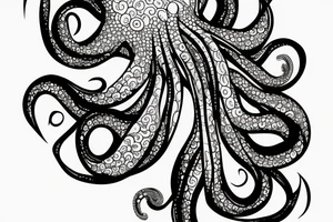 woman tattoo, octopus shoulder, medium size tattoo idea