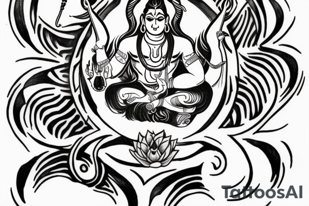 Lord shiva angry tattoo idea