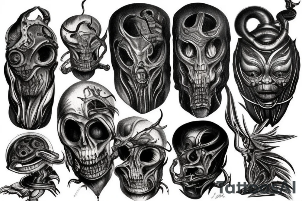 giger style tattoo idea