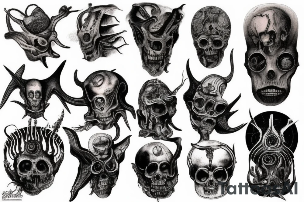 giger style tattoo idea