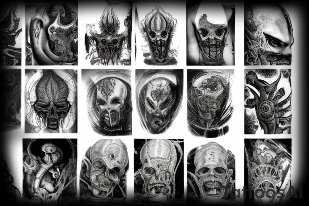 giger style tattoo idea