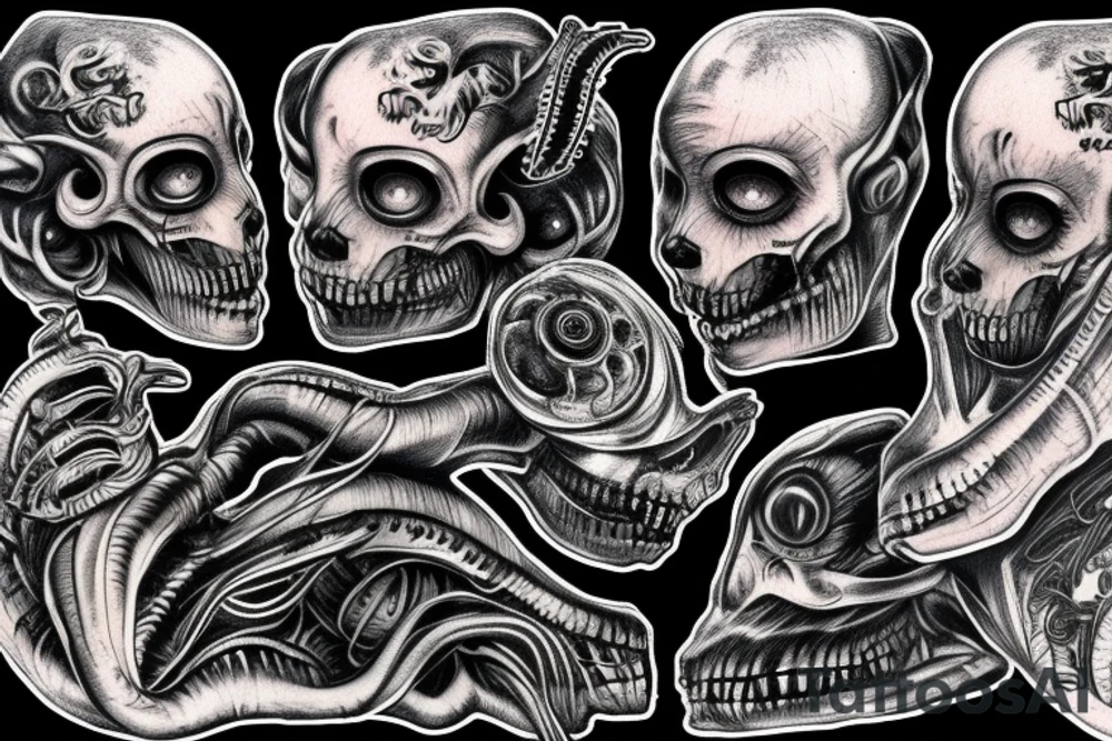 giger style tattoo idea
