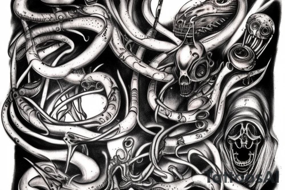 giger style tattoo idea