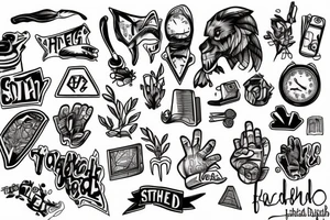 Something that represents the struggle of growing up with adhd and struggling in school tattoo idea