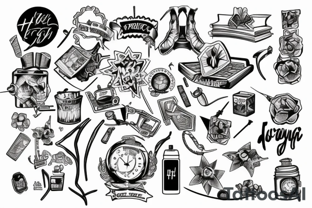 Something that represents the struggle of growing up with adhd and struggling in school tattoo idea