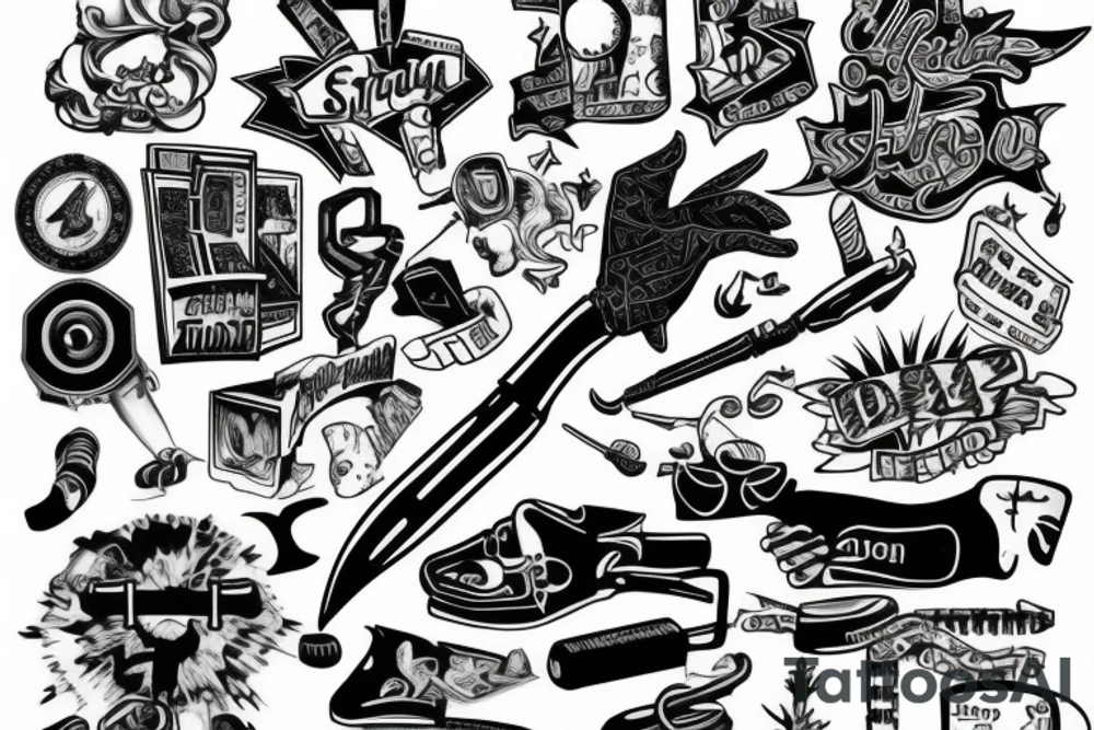 Something that represents the struggle of growing up with adhd and struggling in school tattoo idea
