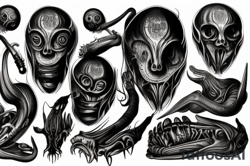 giger style tattoo idea