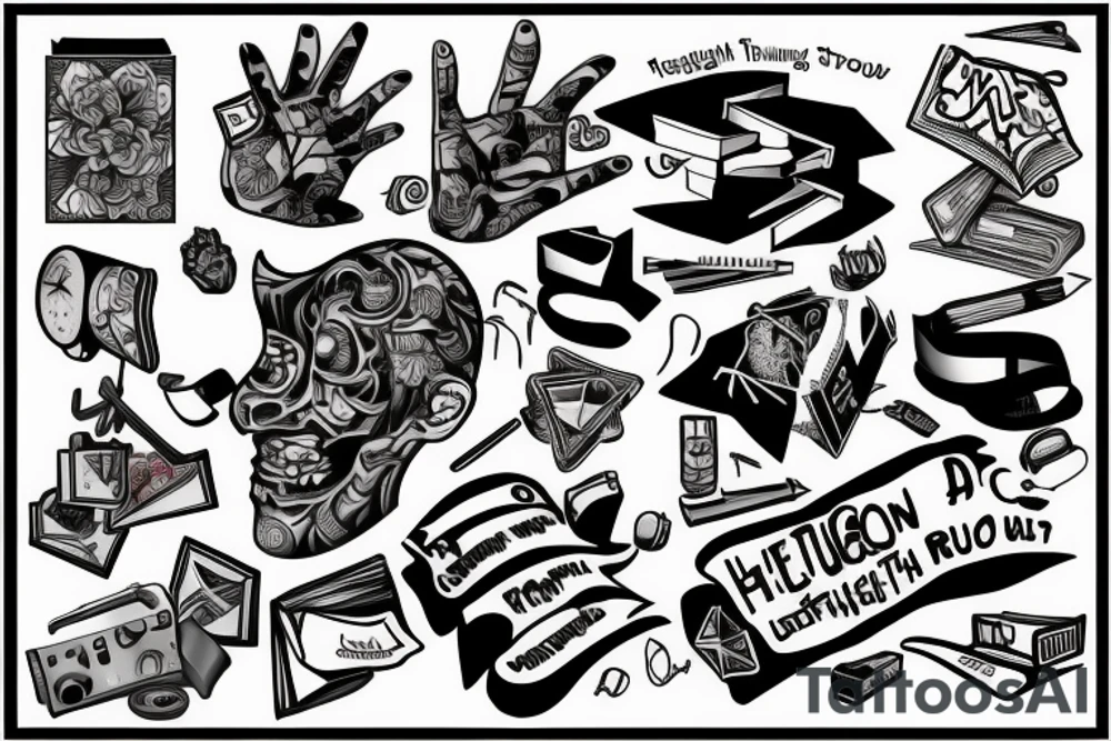 Something that represents the struggle of growing up with adhd and struggling in school tattoo idea