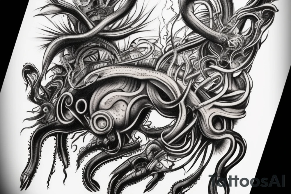 giger style tattoo idea