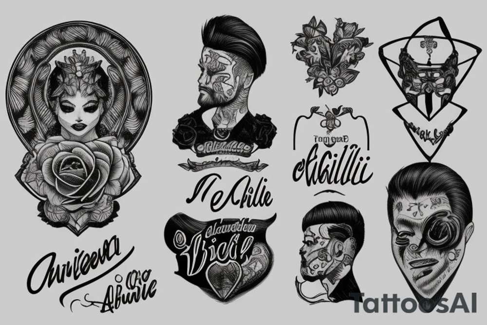 The names Victor Achille and Edouard armband tattoo idea