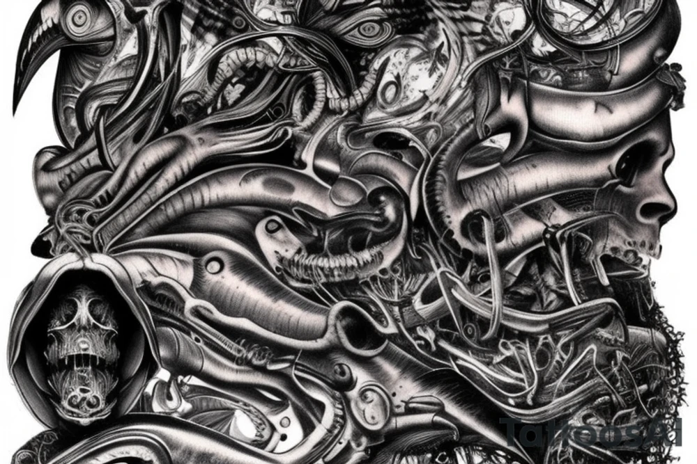 giger style tattoo idea