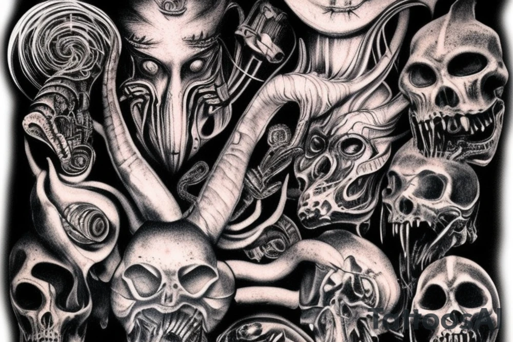 giger style tattoo idea