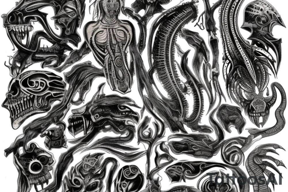 giger style tattoo idea