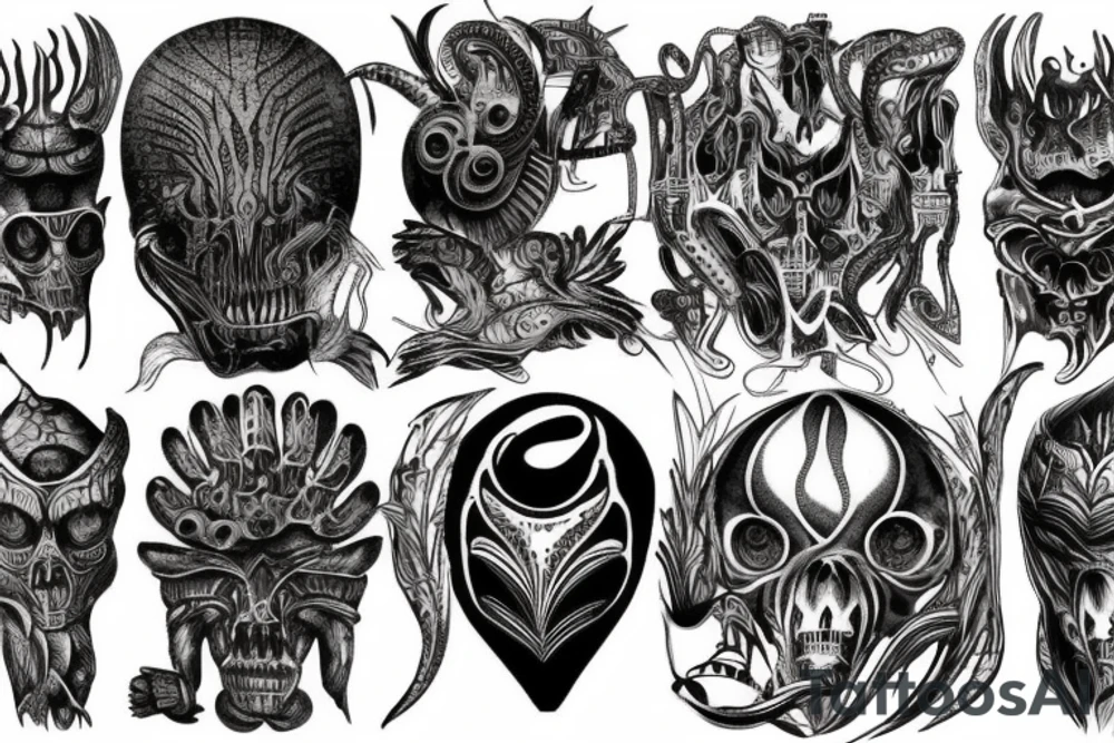 giger style tattoo idea