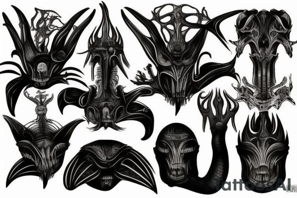 giger style tattoo idea