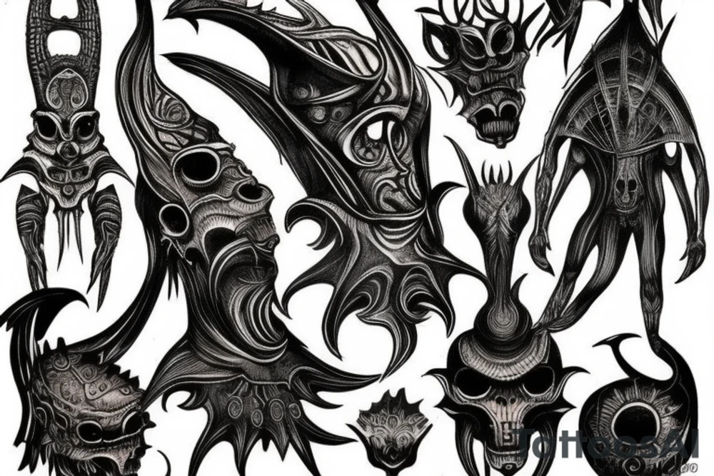 giger style tattoo idea