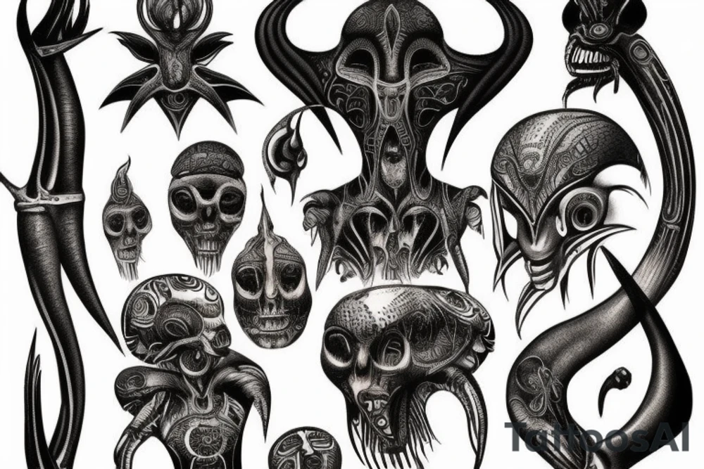 giger style tattoo idea