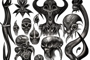 giger style tattoo idea
