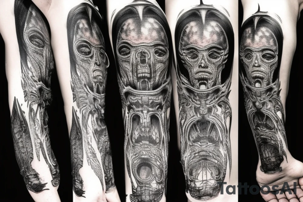 giger style tattoo idea