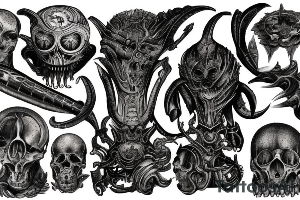 giger style tattoo idea