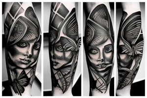 butterfly, giger style tattoo idea
