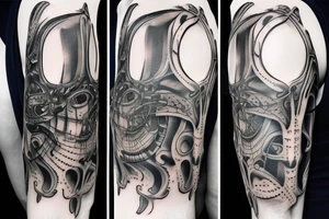 butterfly, giger style tattoo idea