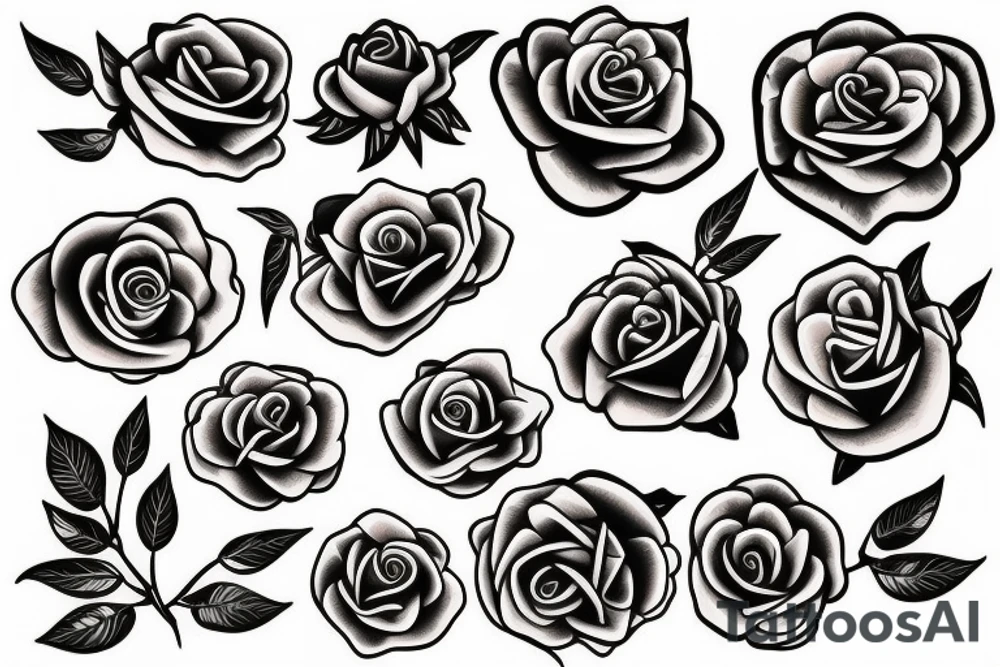 Flower rose tattoo idea